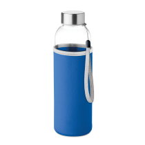 UTAH GLASS Drinkfles met neopreen tasje royal blauw