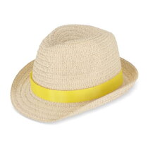 Strohoed met gekleurde band