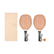 PALLAS Rozenhout strand tennis set hout