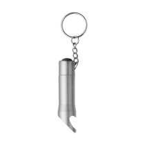 Aluminium 2-in-1 sleutelhanger Carla zilver
