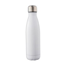 Gerecycled roestvrijstalen dubbelwandige fles 500 ml Clifford wit