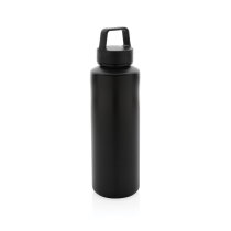 RCS recycled PP waterfles met handvat zwart