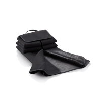 Picknickkleed met hengsel, zwart bedrukken