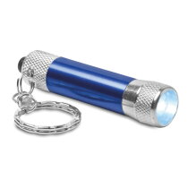 Sleutelhanger met zaklampje blauw relatiegeschenken