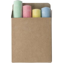 Kartonnen box met stoepkrijt