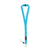 Lanyard 2cm SafetyLock Lichtblauw