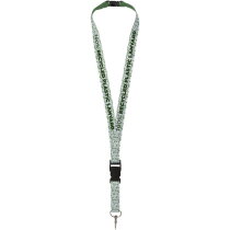 Balta gerecyclede PET lanyard met veiligheidsgesp
