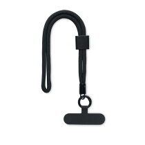 NONETTE WRIST Telefoon polskoord RPET Zwart