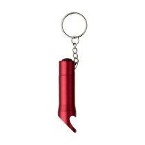 Aluminium 2-in-1 sleutelhanger Carla rood
