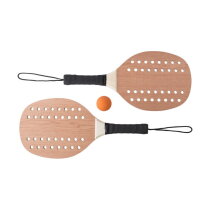 Tennis set van palissanderhout Sergio bruin