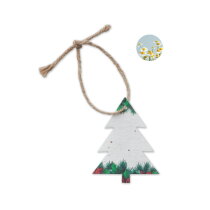 ARBRE Zaadpapier kerstornament wit