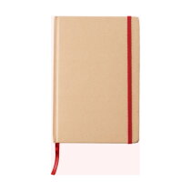Gerecycled papieren notitieboek (A5) Gianni rood