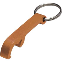 Metalen flesopener met sleutelhanger