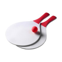 Houten strand tennisset Fabien rood