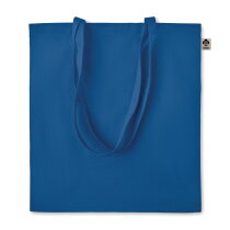 Boodschappentas van organisch katoen royal blauw