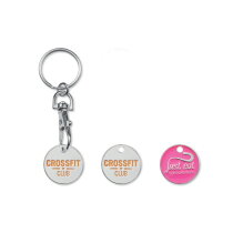 sleutelhanger met winkelwagenmunt