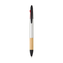 ABS 3-kleuren inkt balpen Malachi zilver