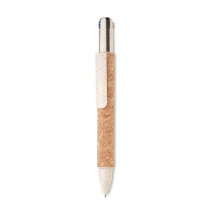 ARBOCHO 4-kleuren inkt balpen met kurk Beige