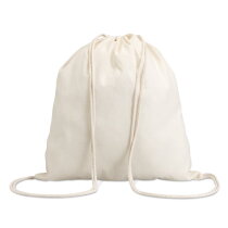 HUNDRED Rugzakje met koord beige bedrukken