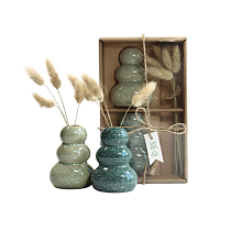 Giftset vaasjes met droogbloemen