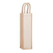 CAMPO Jute wijntas voor 1 fles beige