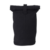 Polyester roll-top rugzak Micah zwart
