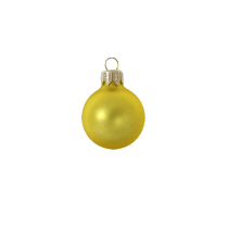 Kerstbal 80 mm geel