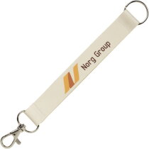 Mini lanyard met 2 zijde sublimatie voorzien van ring en haak