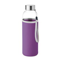 UTAH GLASS Drinkfles met neopreen tasje violet