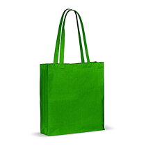 Draagtas gerecycled katoen met bodem 140g/m² 38x10x42cm
