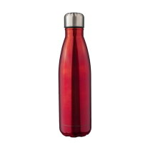 Gerecycled roestvrijstalen dubbelwandige fles 500 ml Clifford rood