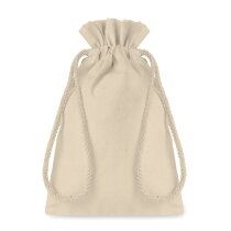 TASKE SMALL Katoenen geschenkzakje beige