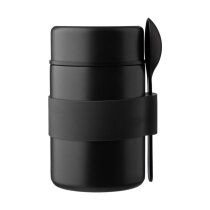 Roestvrijstalen dubbelwandige lunchpot Niko zwart