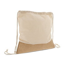 Trekkoord rugzak Jute met katoenen koorden 38x41cm