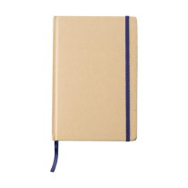 Gerecycled papieren notitieboek (A5) Gianni blauw