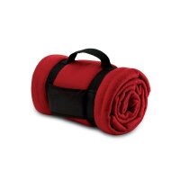 STAVENGER Fleece deken rood relatiegeschenken