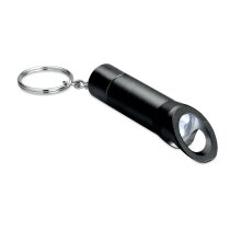 LITOP Metalen sleutelhanger met LED Zwart