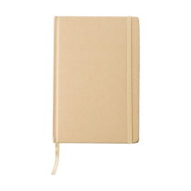 Gerecycled papieren notitieboek (A5) Gianni khaki (écru)