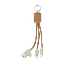 RVS sleutelhanger Landry bruin