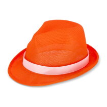 Polyester hoed met band