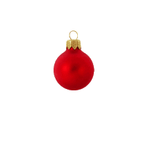 Kerstbal 80 mm rood