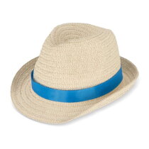 Strohoed met gekleurde band