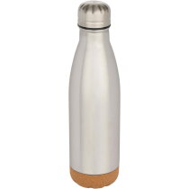 Cove 500 ml dubbelwandige vacu&uuml;m ge&iuml;soleerde roestvrijstalen waterfles met kurkdetails