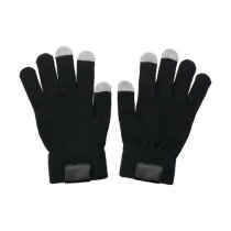 Polyester handschoenen Elena zwart