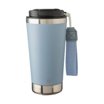 Gerecycled roestvrijstalen dubbelwandige drinkbeker 500 ml Kayla pastel blauw