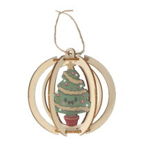 InSideOut FSC Houten kerstornament set van 3