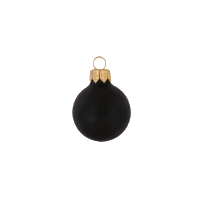 Kerstbal 80 mm zwart