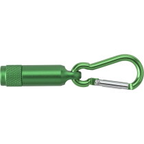 Aluminium mini-zaklamp met karabijnhaak Stacy