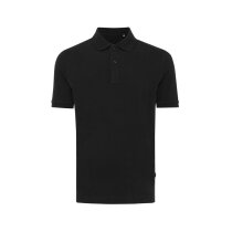 Iqoniq Yosemite gerecycled katoen pique polo, zwart
