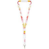 Balta sublimatie lanyard met safety breakaway sluiting en gesp